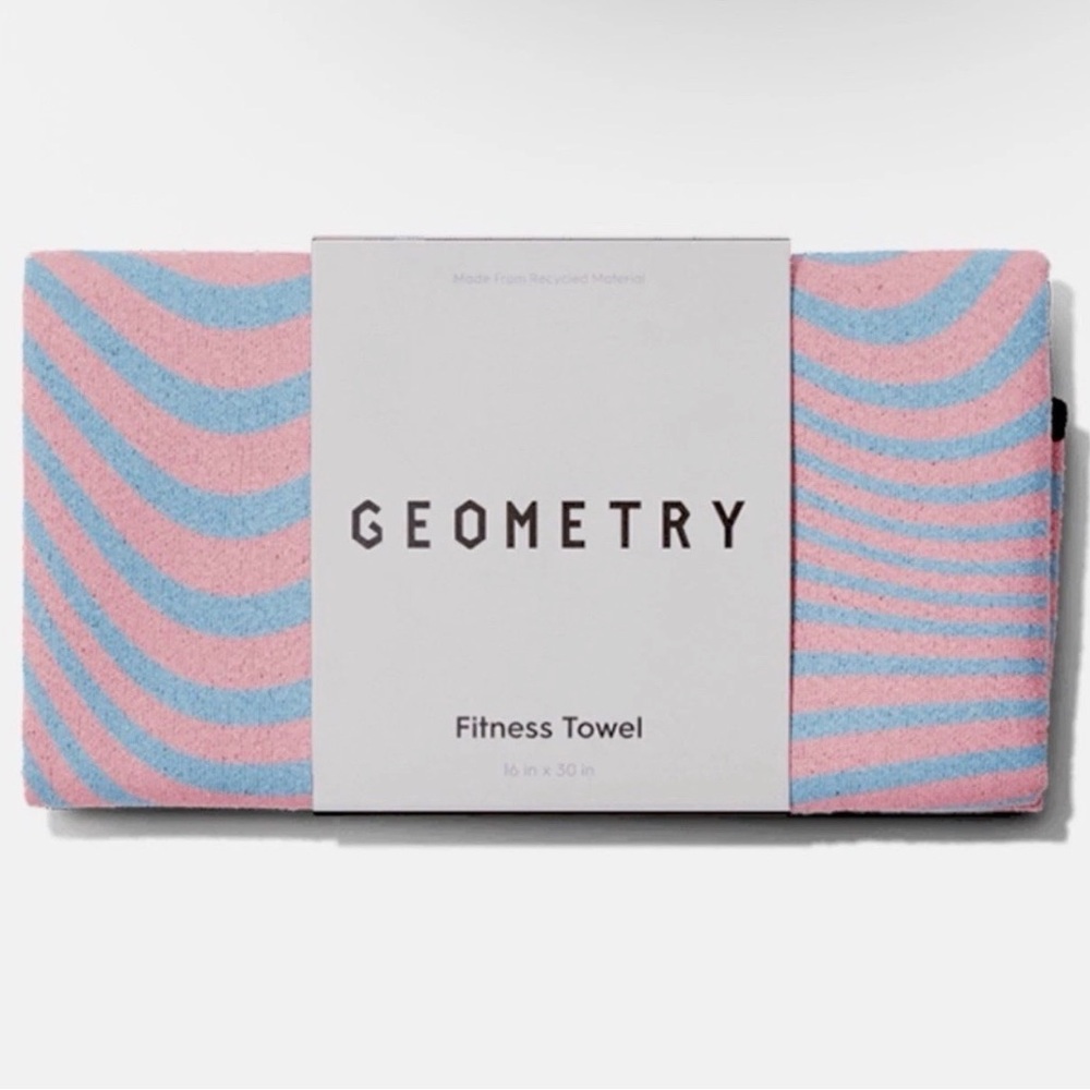 Geometry Pink and Blue Fitness Towel